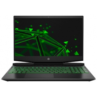Ноутбук HP PAVILION 15-dk1022ur (1N3K9EA), темно-серый/зеленый хромированный логотип