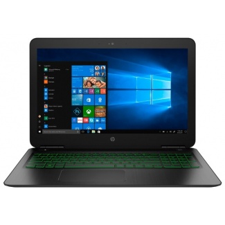 Ноутбук HP PAVILION 15-dp0000 (5AS68EA), темно-серый/зеленый хромированный логотип