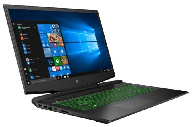 Ноутбук HP PAVILION 17-cd1061ur (22V38EA), темно-серый/зеленый хромированный логотип фото 2