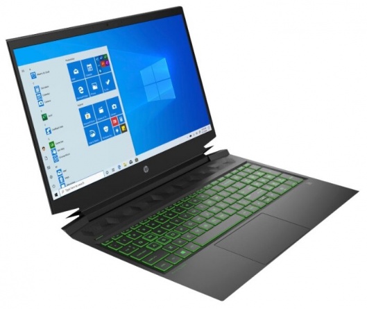 Ноутбук HP Pavilion Gaming 16-a0027ur (22R41EA), темно-серый/ярко-зеленый хромированный логотип фото 3