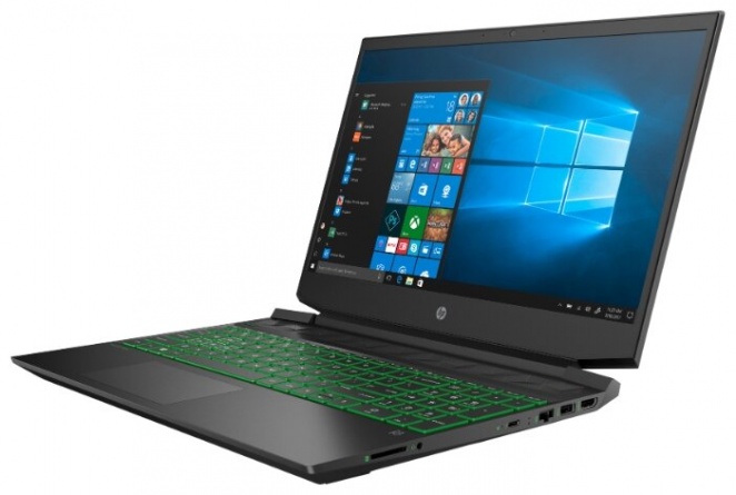 Ноутбук HP Pavilion 15-ec1062ur (22N72EA), темно-серый/зеленый хромированный логотип фото 2
