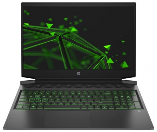 Ноутбук HP Pavilion Gaming 16-a0044ur (2Y4F9EA), темно-серый/ярко-зеленый хромированный логотип фото 1