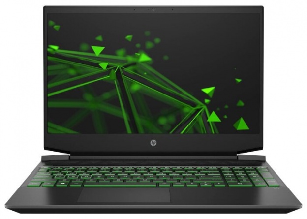 Ноутбук HP Pavilion 15-ec1057ur (22N66EA), темно-серый/зеленый хромированный логотип фото 1