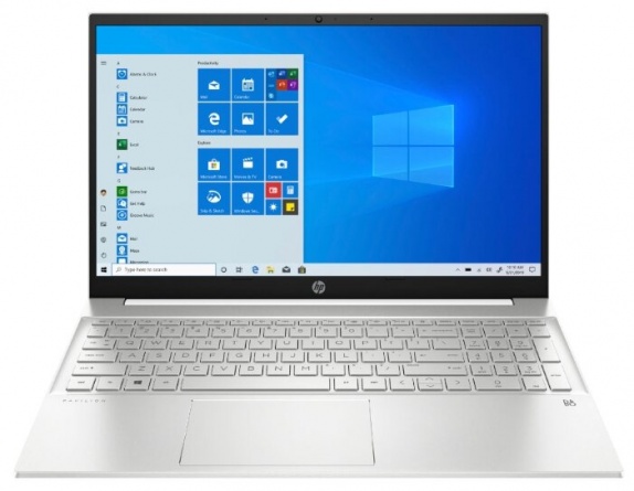 Ноутбук HP PAVILION 15-eh0014ur (280K5EA), белая керамика/естественный серебристый фото 1