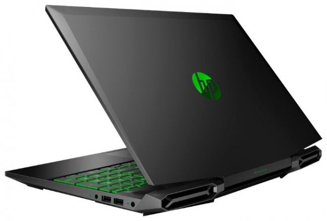 Ноутбук HP PAVILION 15-dk1064ur (2X0R3EA), темно-серый/зеленый хромированный логотип фото 6