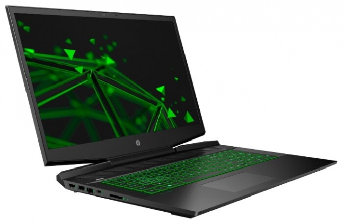 Ноутбук HP PAVILION 17-cd1048ur (22R60EA), темно-серый/зеленый хромированный логотип фото 2