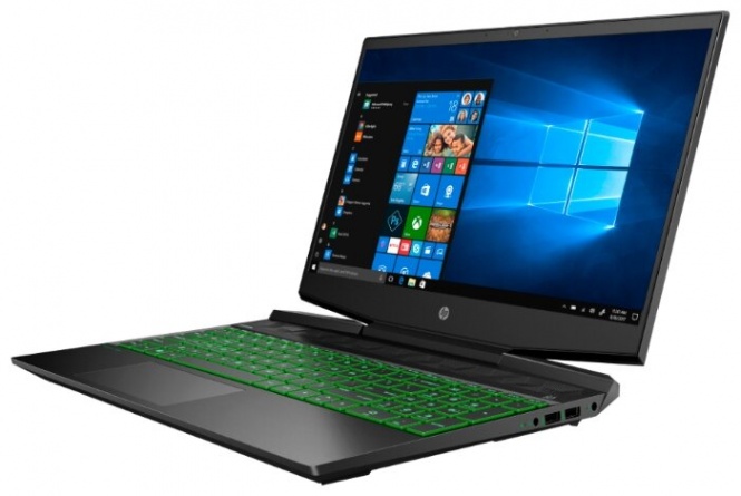 Ноутбук HP PAVILION 15-dk0105ur (22N25EA), темно-серый/зеленый хромированный логотип фото 3