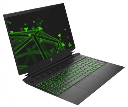Ноутбук HP Pavilion Gaming 16-a0038ur (2X0P6EA), темно-серый/ярко-зеленый хромированный логотип фото 3