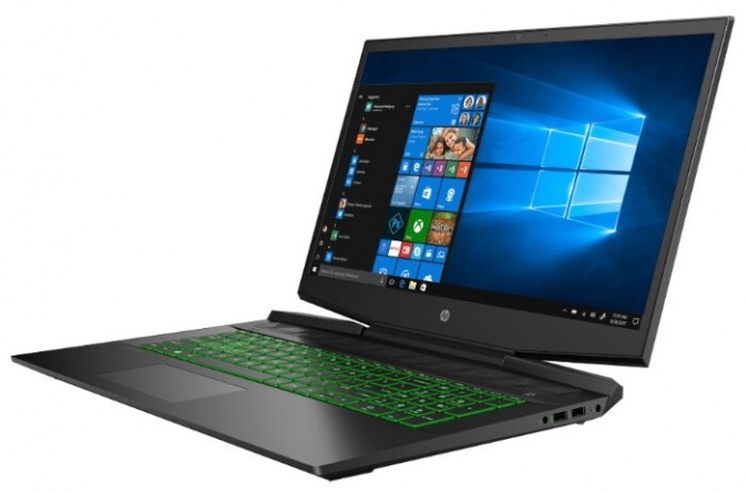 Ноутбук HP PAVILION 17-cd1061ur (22V38EA), темно-серый/зеленый хромированный логотип фото 3