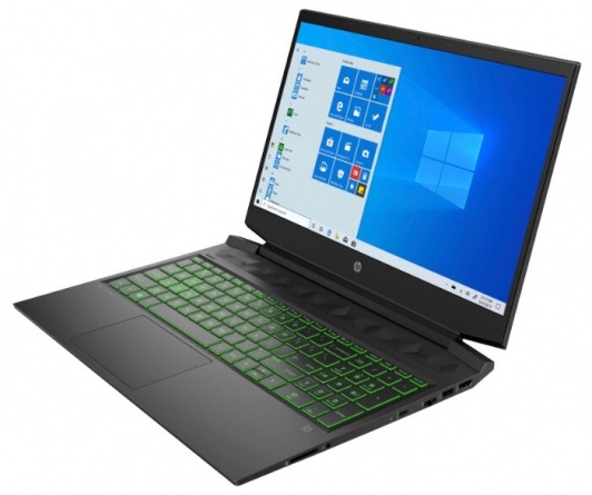 Ноутбук HP Pavilion Gaming 16-a0041ur (2X0P9EA), темно-серый/ярко-зеленый хромированный логотип фото 2