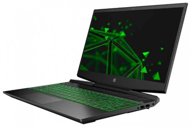 Ноутбук HP PAVILION 15-dk1077ur (2Z7G6EA), темно-серый/зеленый хромированный логотип фото 3