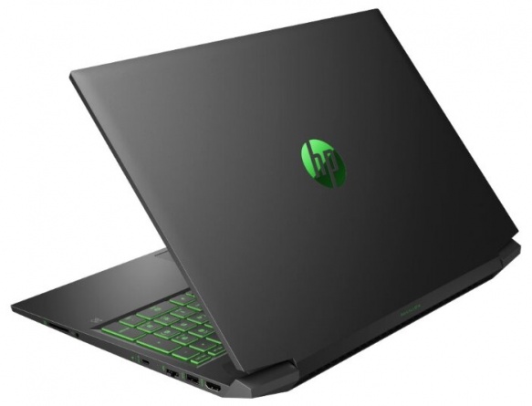 Ноутбук HP Pavilion Gaming 16-a0027ur (22R41EA), темно-серый/ярко-зеленый хромированный логотип фото 6