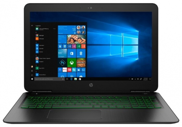 Ноутбук HP PAVILION 15-dp0000 (5AS68EA), темно-серый/зеленый хромированный логотип фото 1
